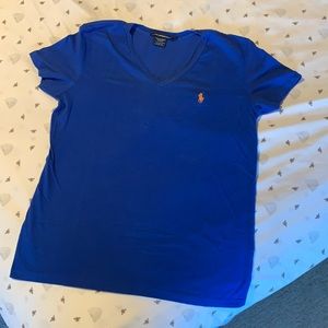 Ralph Lauren V neck royal blue - Large
